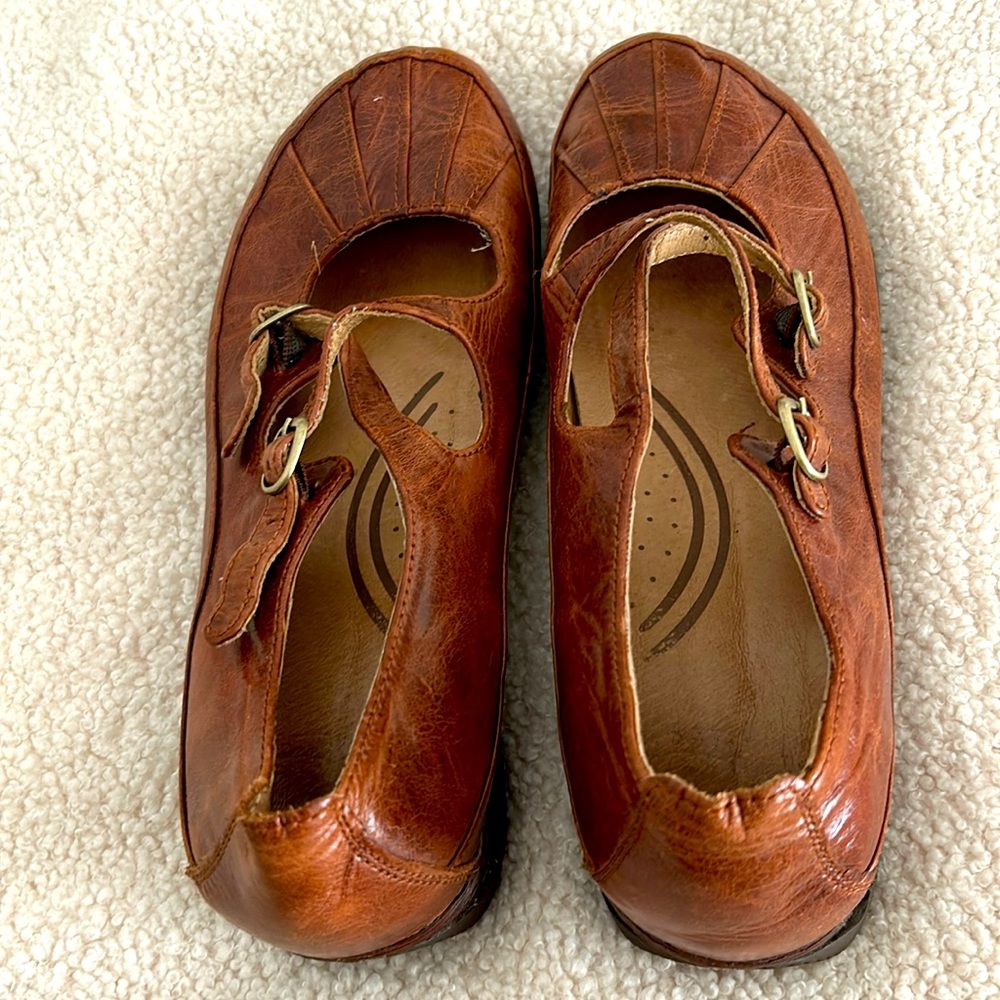 Dansko Brown Double Strap Mary Jane Shoes